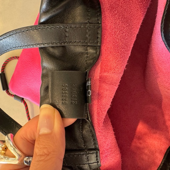 Gucci Pink Leather Printed Drawstring Backpack Bag - Picture 8 of 9